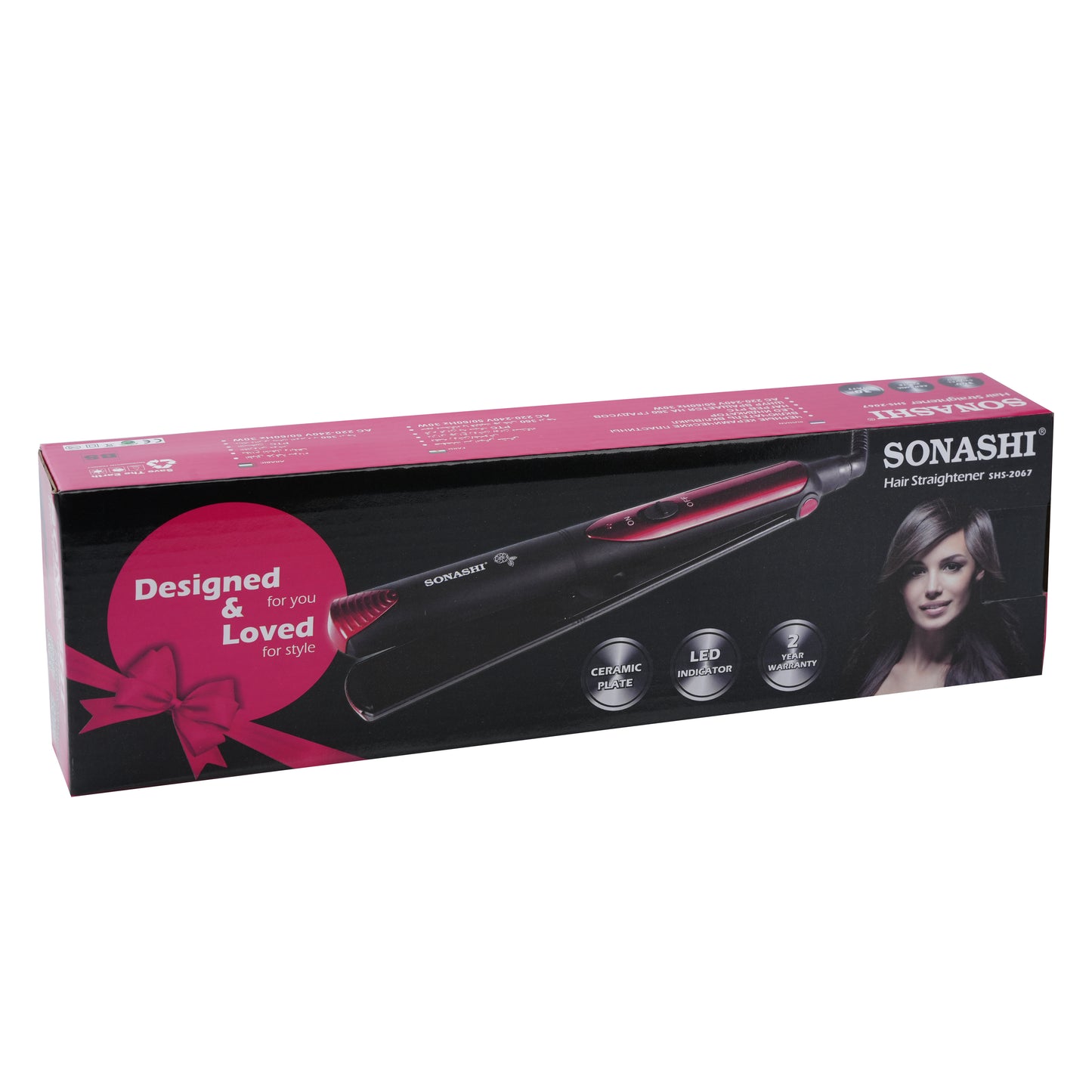 Black Ceramic Coating Hair Straightener SHS-2067
