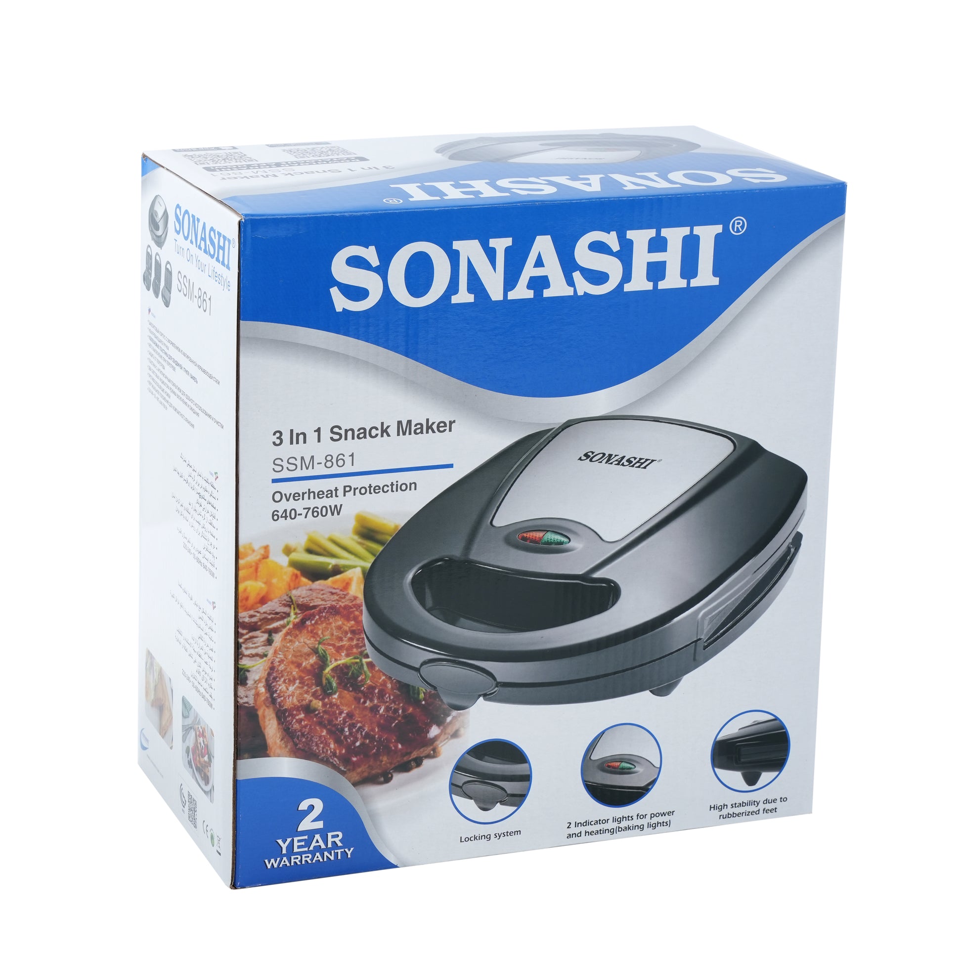 Enjoy Delicious Sandwiches with 2 Slice Sandwich Maker – SONASHI